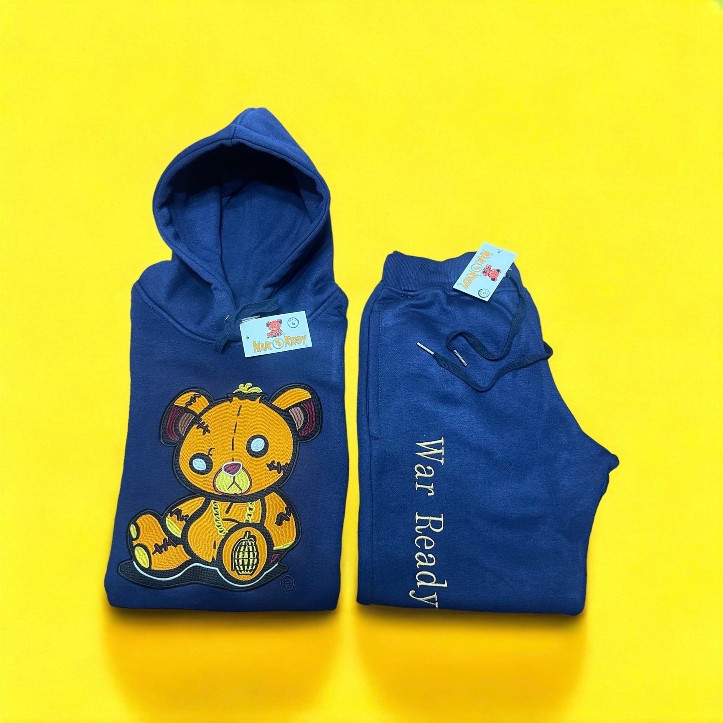 Adult " Hoodie SZN" Royal Blue Premium Fleece Jumpsuit