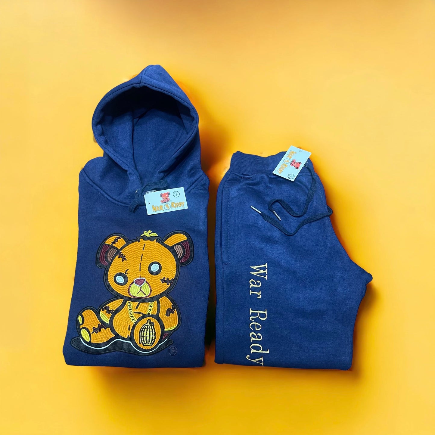 Adult " OG Bear" Royal Blue Premium Fleece Jumpsuit