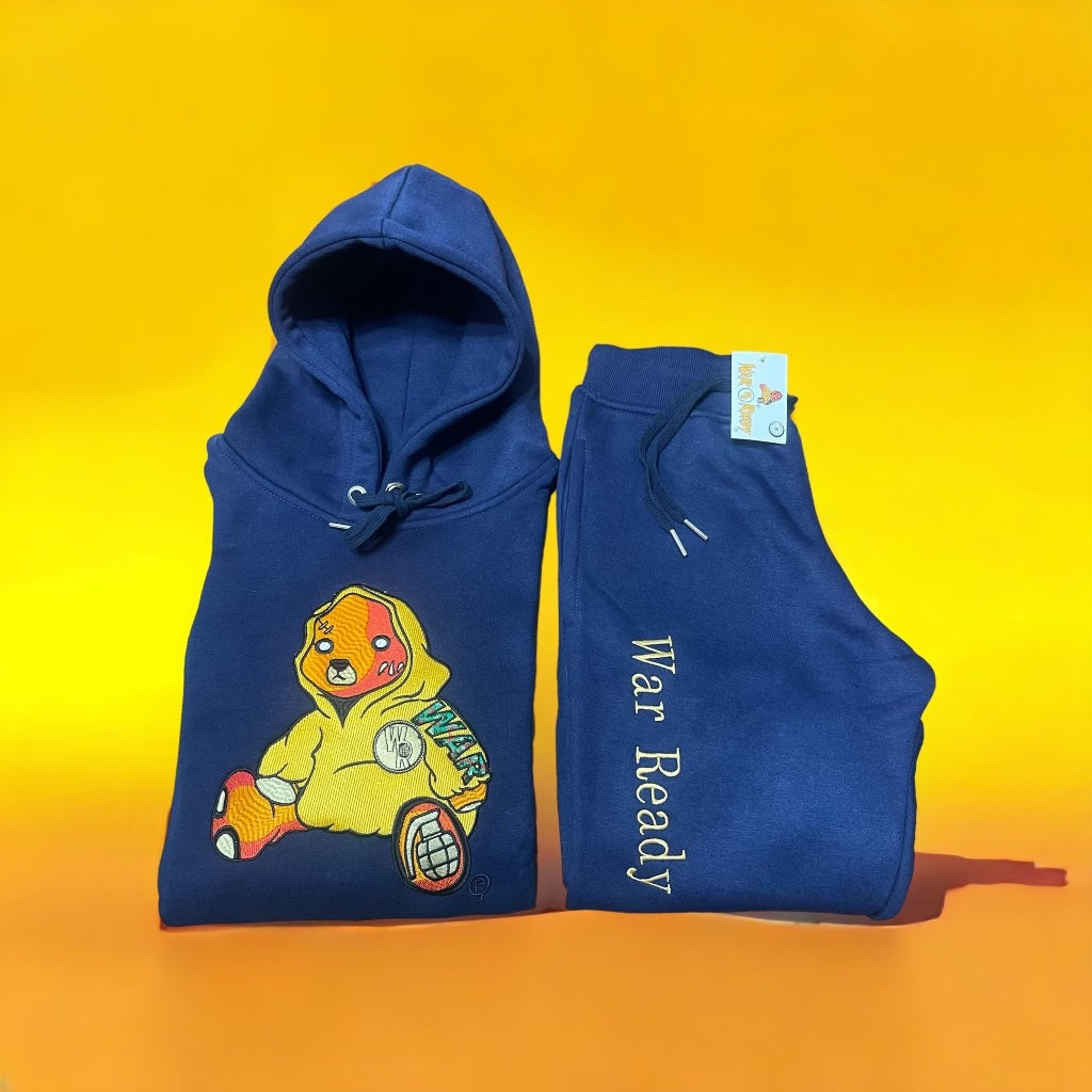 Adult " Hoodie SZN" Royal Blue Premium Fleece Jumpsuit