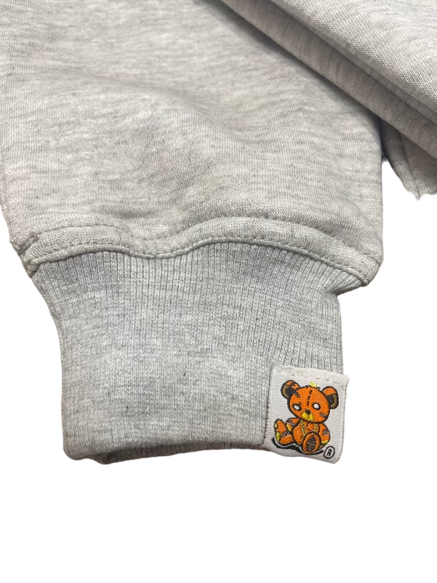 Adult " OG Bear " Gray Premium Fleece Jumpsuit ( Top & Bottom )