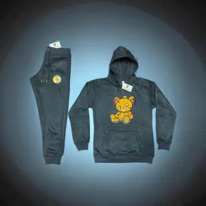 Adult " OG Bear " Black Premium Fleece Jumpsuit