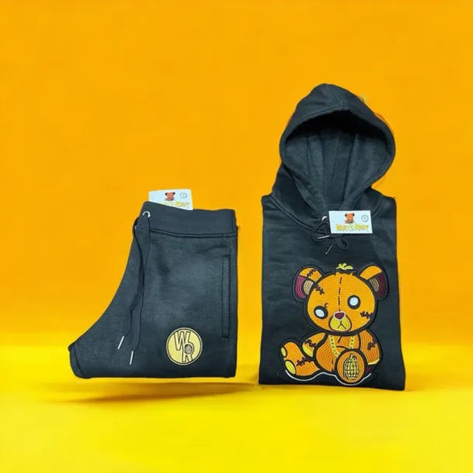 Adult " OG Bear " Black Premium Fleece Jumpsuit