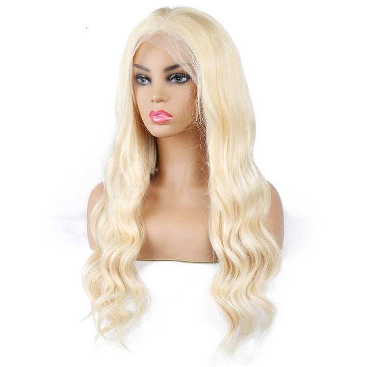 Semi Lace Real Wig Blond Headgear