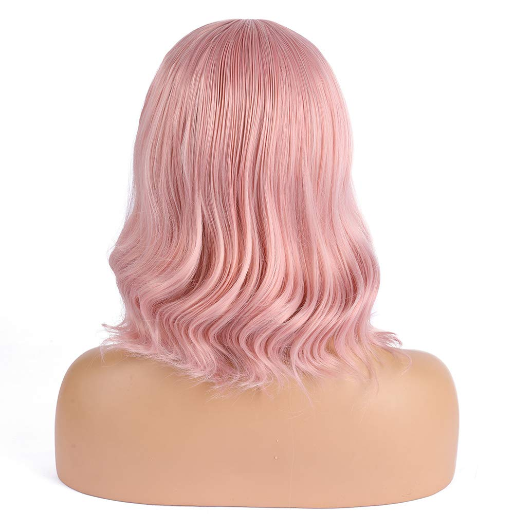 Pink Qi Liu Haizhong Long Curly Hair