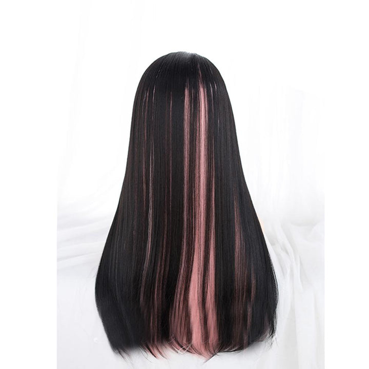Wig Female Net Red Daily Hanging Ears Dye Long Straight Hair