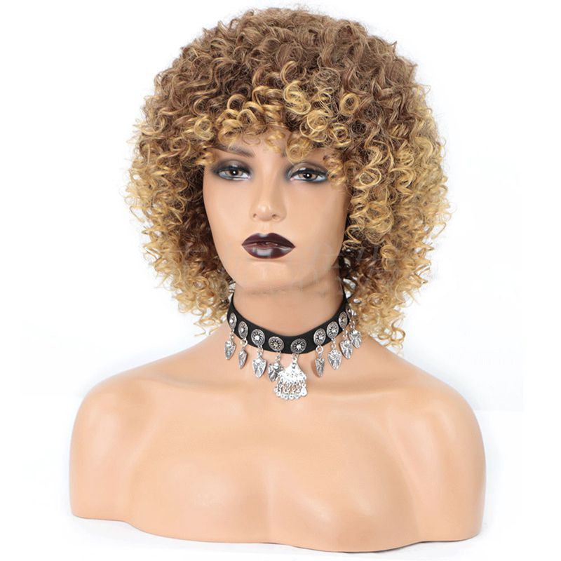 Cross-Border Wigs European And American Fashion African Small Curly Ladies Wigs Headgear Wig African Explosive Head