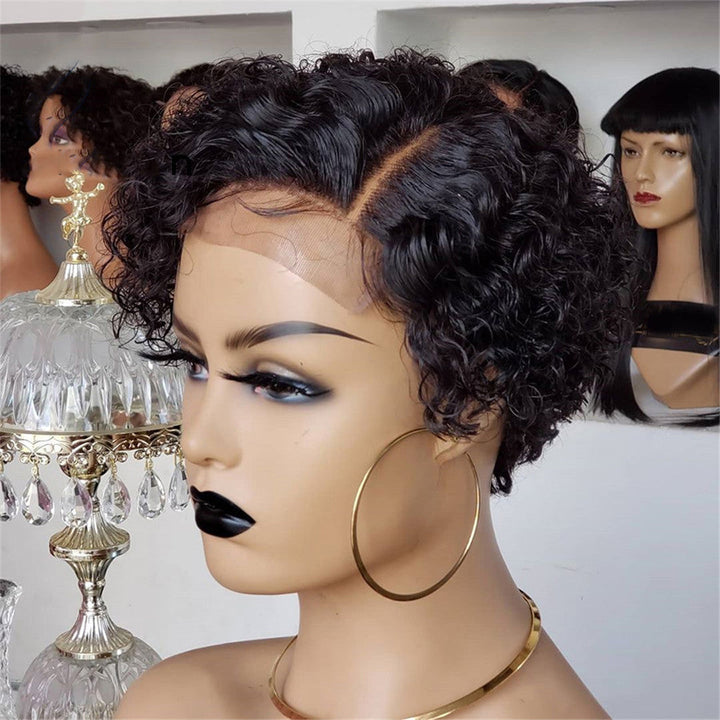 European And American Wig Manufacturers Wholesale Cross-Border Ladies Piece Small Curly Wigs Amazon Independent Station Black Small Curly Wigs