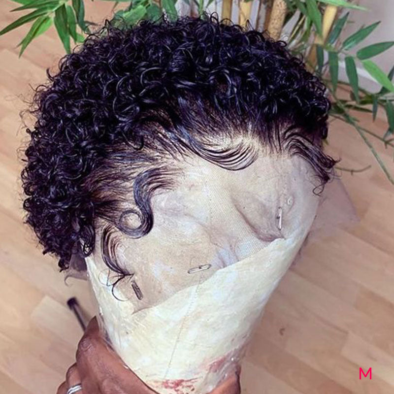 New style African small curly hair wig female short hair black fluffy explode chemical fiber hair explode wig headgear