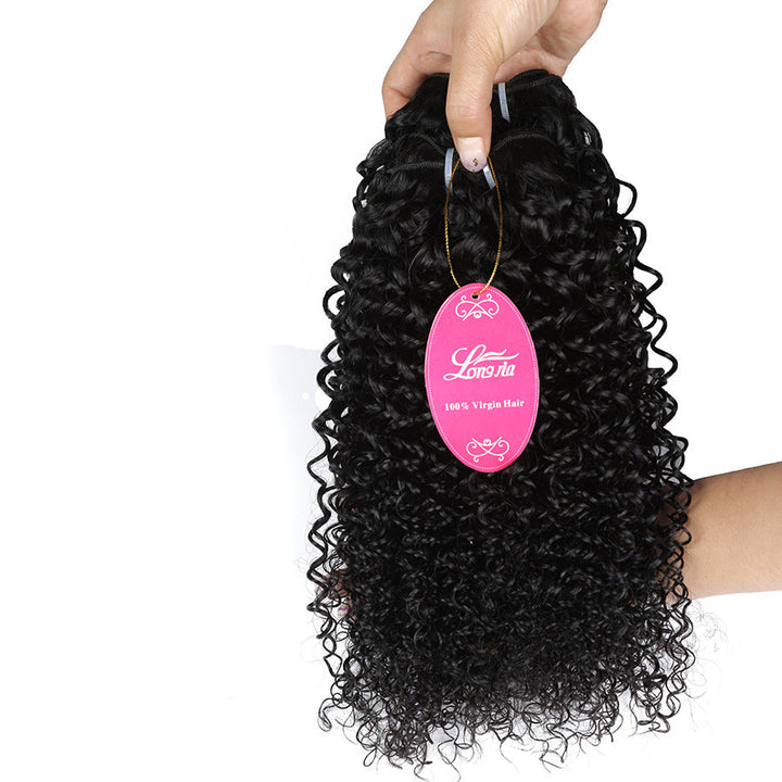 Hair Bundles Kinky Curly Hair Buns Brazilian Real Hair Curly Can Be Dyed
