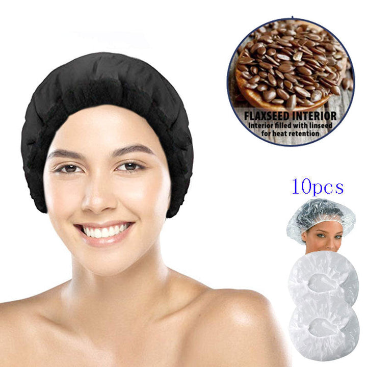 Flaxseed Care Cap Oiled Hair Mask Dry Hair Cap