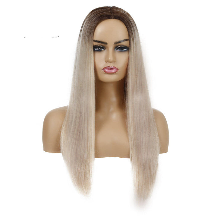 Women's Chemical Fiber Hair Wigs For Long Straight Dyed Hair