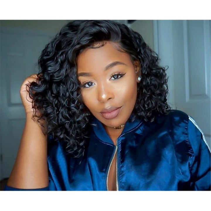 Beautiful wig female black African small curly hair