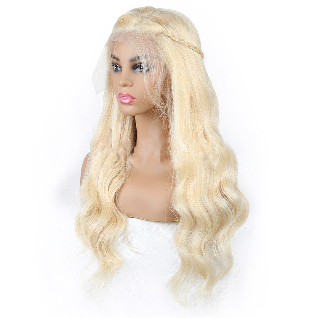 Semi Lace Real Wig Blond Headgear