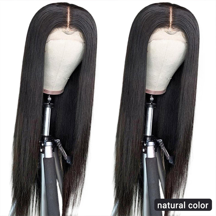 Wig Female Long Straight Hair Wine Red Europe and America