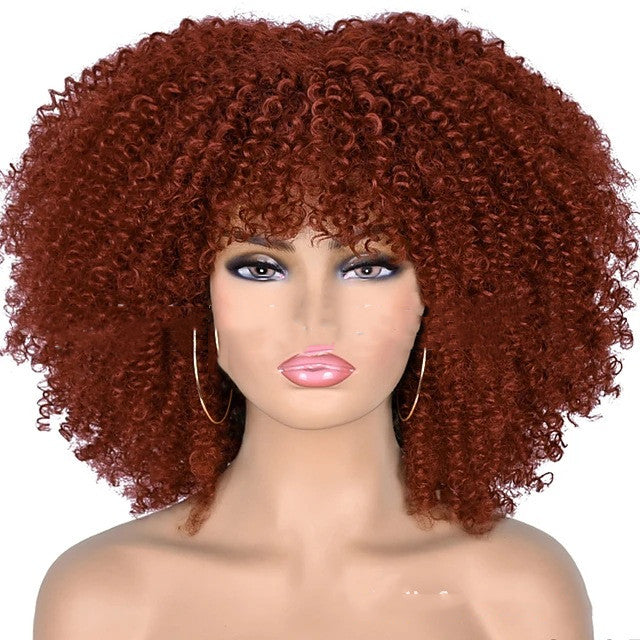 Small Curly Hair Rose Mesh Synthetic Headgear