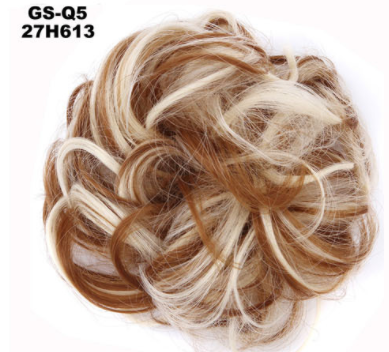 New Trendy Design Women Wavy Curly Messy Hair Bun Synthetic