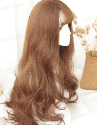 Girls Curl Big Waves Korean Air Liuhai Lifelike Wig Headset