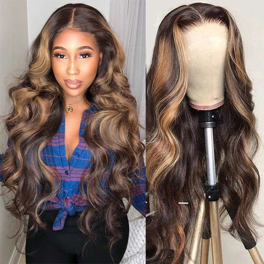Medium And Long Curly Fashion Female Big Wave Real Human Hair Wig