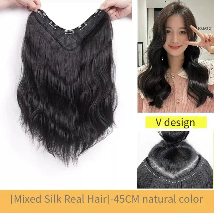 Women's Curly Long Wig Piece Is Fluffy And Invisible