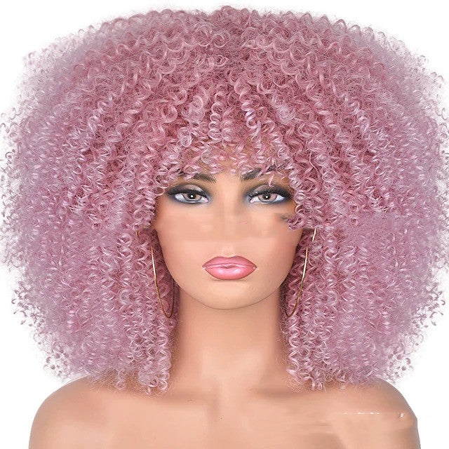 Small Curly Hair Rose Mesh Synthetic Headgear