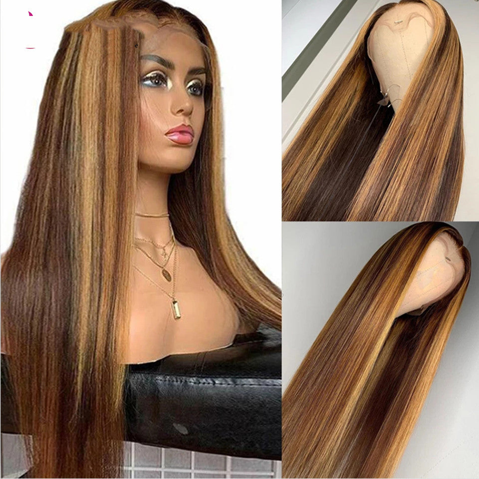 Women's Wigs Colored Medium Length Straight Hair