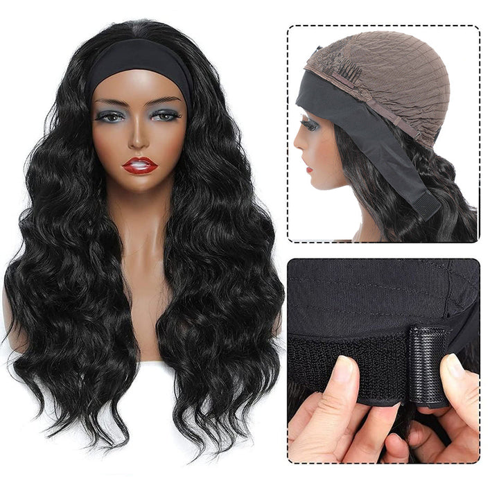 Women's New Ice Silk Hair With Head Cover Long Curly Wig