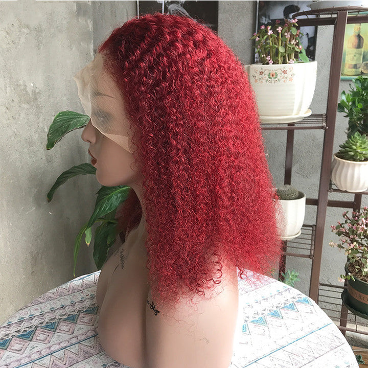 Frontal Lace Wig Human Hair Kinky Curly Hair