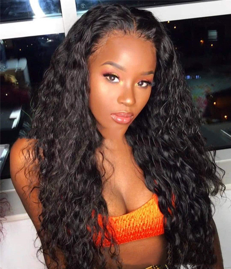 Hot Ladies Front Lace Chemical Fiber Long Curly Wig