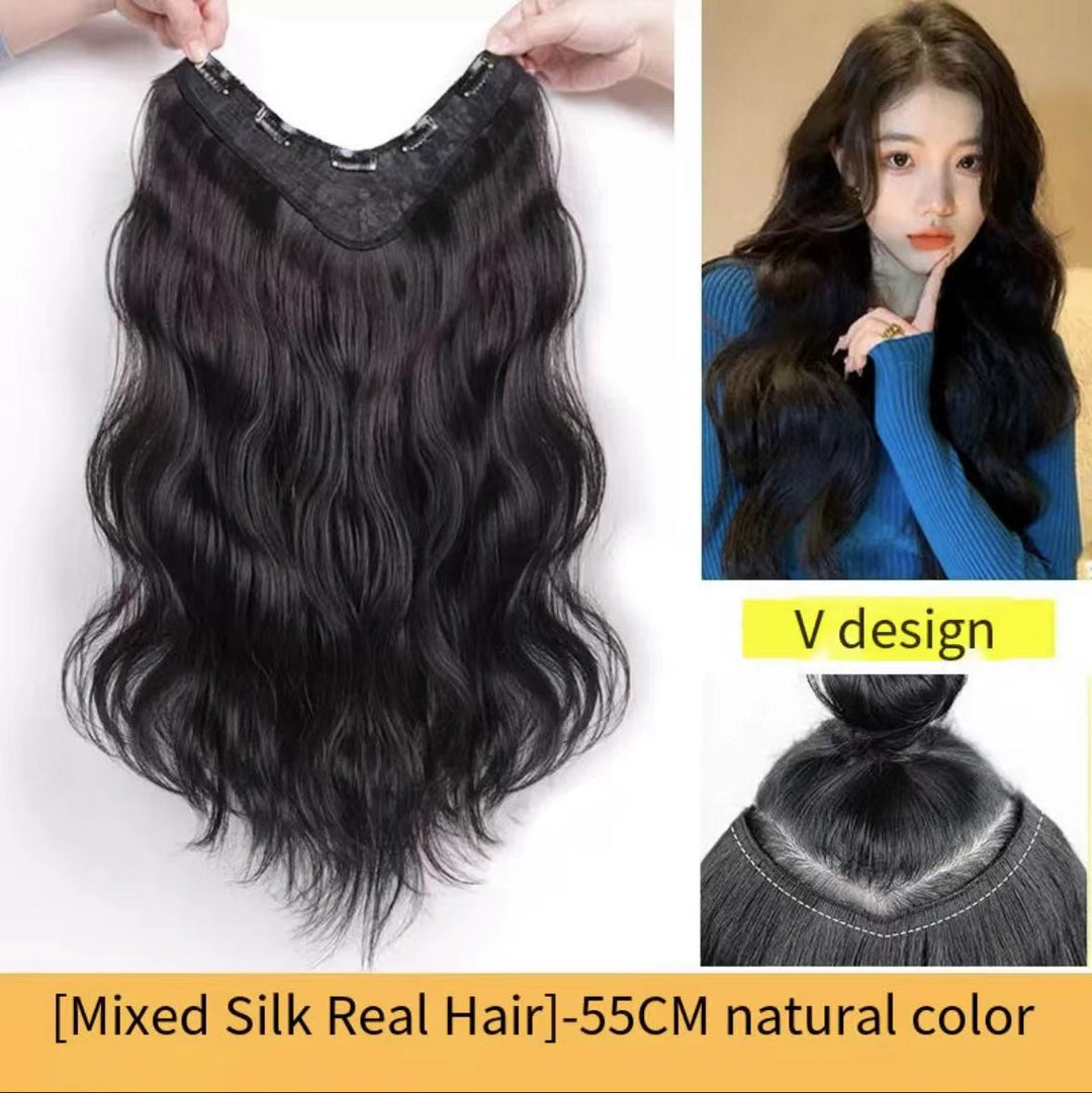 Women's Curly Long Wig Piece Is Fluffy And Invisible