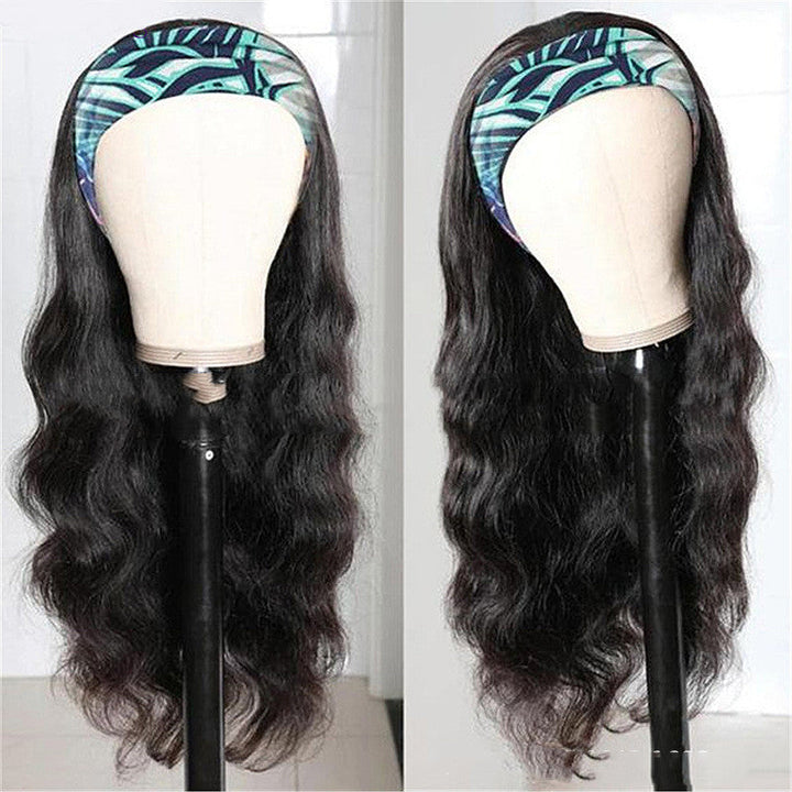 Women's New Ice Silk Hair With Head Cover Long Curly Wig