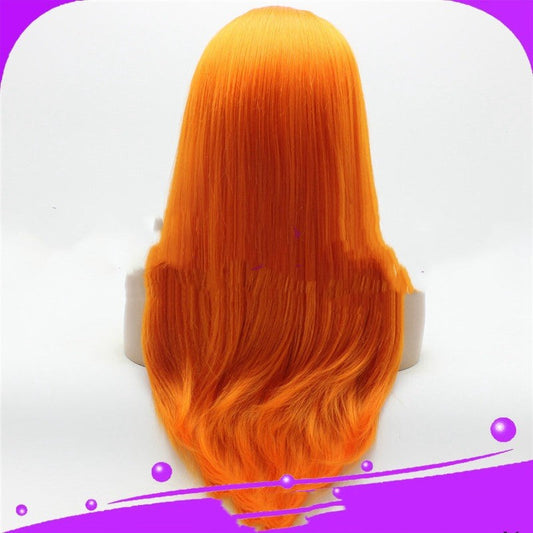 High temperature silk half hand woven straight wig