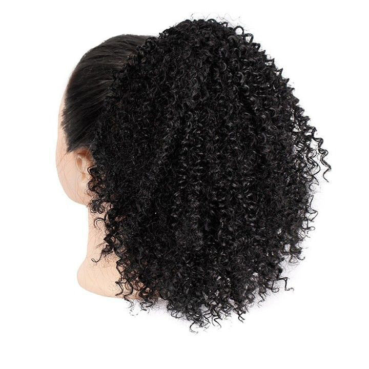 Women's African Drawstring Stretch Small Curly Wig
