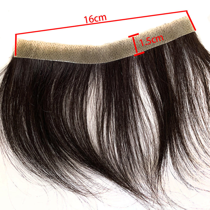 Front Men Toupee Human Hair Piece For15CM