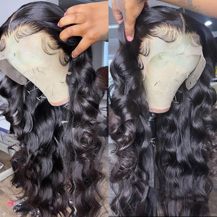 Former Lace Wig Woman With Long Black Curly Hair