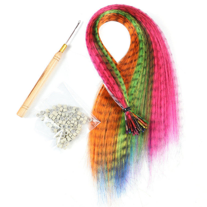 Feather Hair Extensions Color 10-60 Set Multicolor