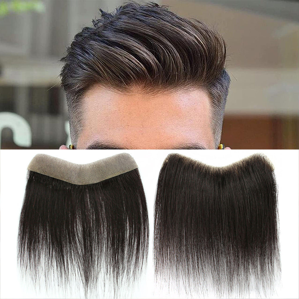 Front Men Toupee Human Hair Piece For15CM